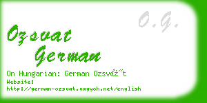 ozsvat german business card